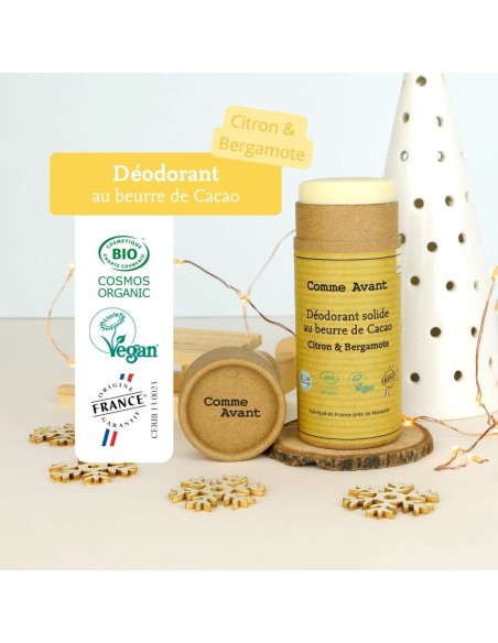 Déodorant solide citron & bergamote