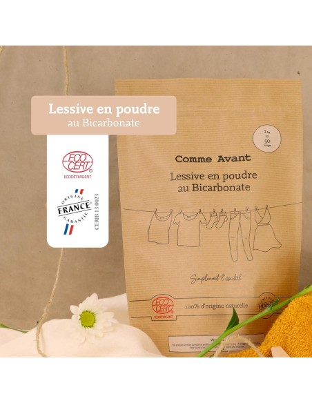 Lessive en poudre au bicarbonate