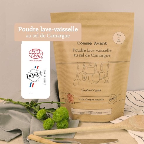 Poudre lave-vaisselle au sel de Camargue