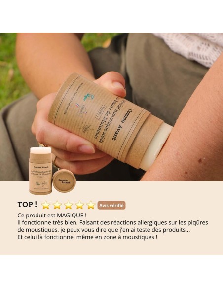 Répulsif anti-moustique solide au beurre de murumuru