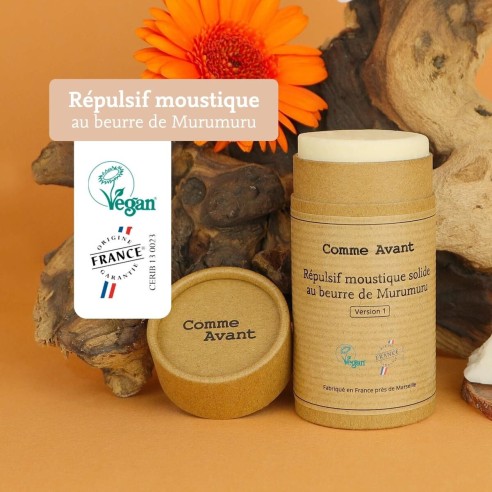 Répulsif anti-moustique solide au beurre de murumuru