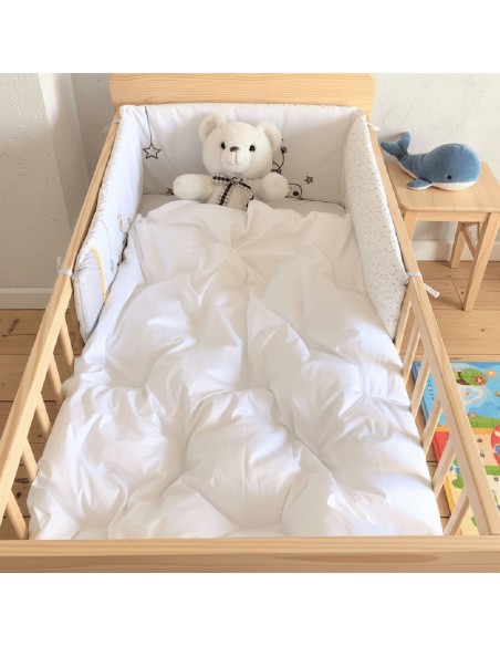 Couette duvet bébé coton bio 80x120 cm 90% duvet neuf canard