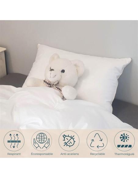 Oreiller enfant 40x60 cm Duvet-Plumettes neufs canard