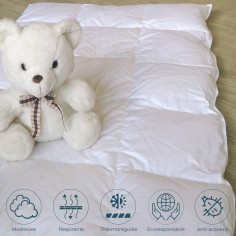 Couette duvet bébé 80x120 cm 90% duvet neuf canard 2