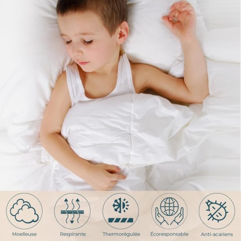Couette duvet enfant 140x150 cm 90% duvet neuf canard