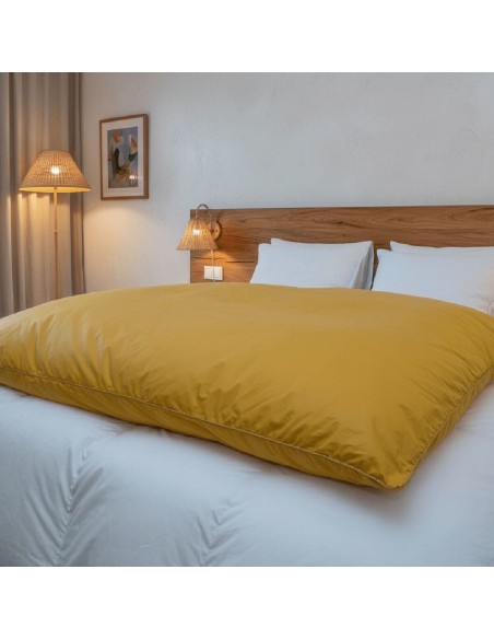 Édredon gonflant couleur 90% duvet neuf canard enveloppe jacquard