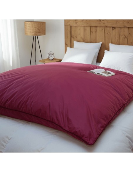 Édredon gonflant couleur 90% duvet neuf canard enveloppe jacquard