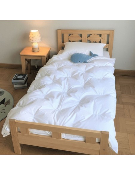 Couette enfant coton bio 100x140 cm 90% duvet neuf canard