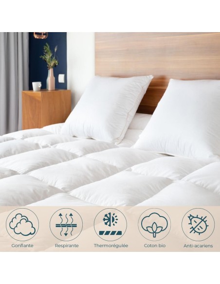 Couette king size très chaude 90% duvet neuf canard