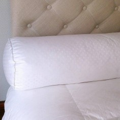 Traversin moelleux enveloppe jacquard 90% duvet neuf canard