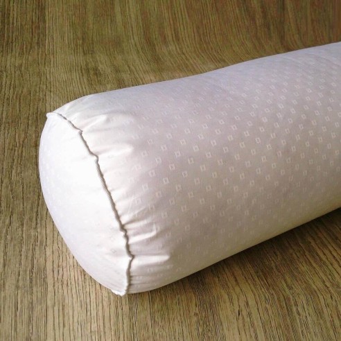 Traversin moelleux enveloppe jacquard 90% duvet neuf canard