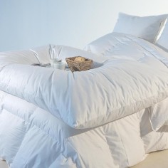 Édredon gonflant blanc 90% duvet neuf canard