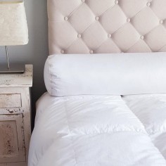 Traversin moelleux 90% duvet neuf canard enveloppe coton bio