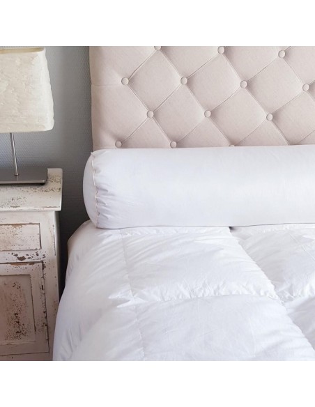 Traversin moelleux 90% duvet neuf canard enveloppe coton bio