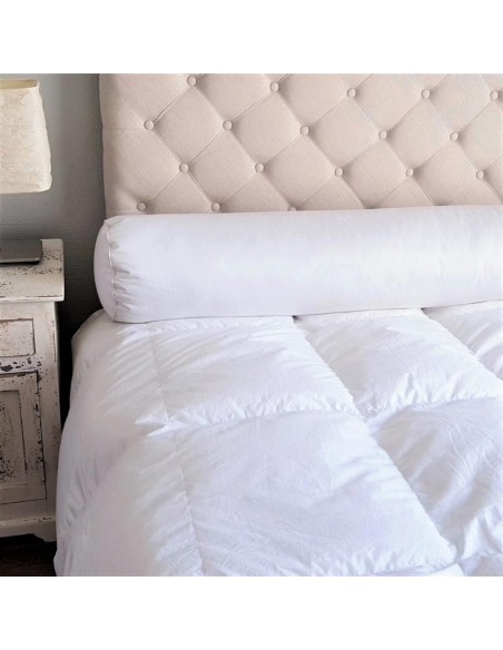 Traversin king size moelleux 90% duvet neuf canard enveloppe coton bio