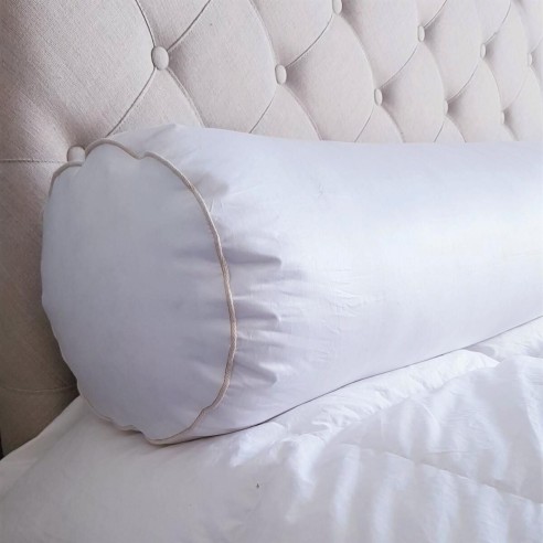 Traversin king size moelleux 90% duvet neuf canard enveloppe coton bio