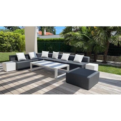 SERENA | Fauteuil d'angle extérieur COZIP | 80x80, assise 38, dossier 25 cm