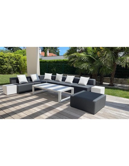 SERENA | Fauteuil d'angle extérieur COZIP | 80x80, assise 38, dossier 25 cm