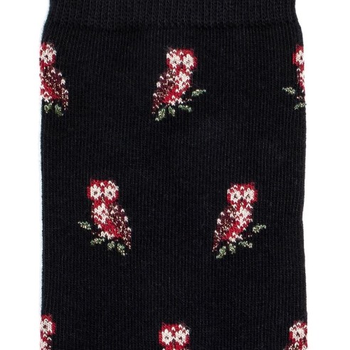 Nos chaussettes femme "Les Chouettes" noir - Maison Broussaud