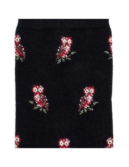 Nos chaussettes femme "Les Chouettes" noir - Maison Broussaud