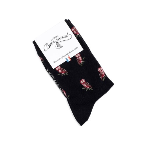Nos chaussettes femme "Les Chouettes" noir - Maison Broussaud