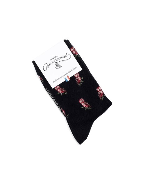 Nos chaussettes femme "Les Chouettes" noir - Maison Broussaud