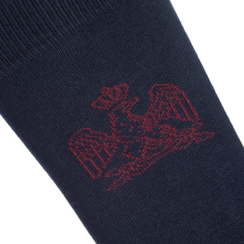 Chaussettes bleu marine Napoléon avec l'aigle brodé