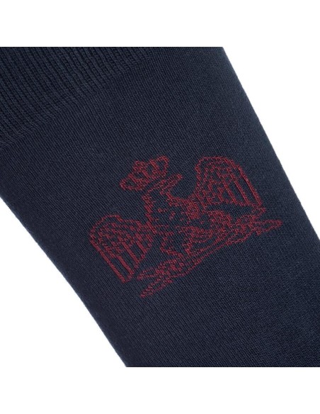 Chaussettes bleu marine Napoléon avec l'aigle brodé