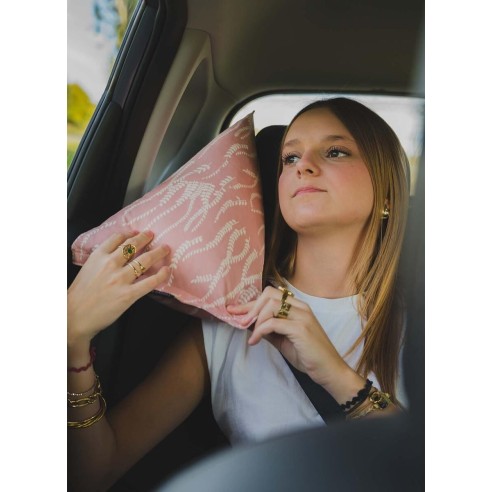 ISIDOR Santiago | Oreiller de voiture rose ado, adulte | Petits Cadors