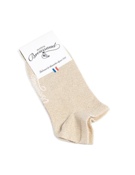 Nos chaussettes "Les invisibles" blanc/or - Maison Broussaud