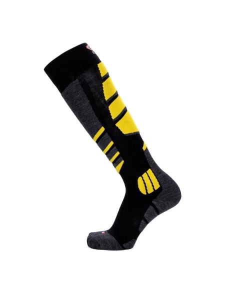 Nos chaussettes de ski coloris noir/jaune - Maison Broussaud