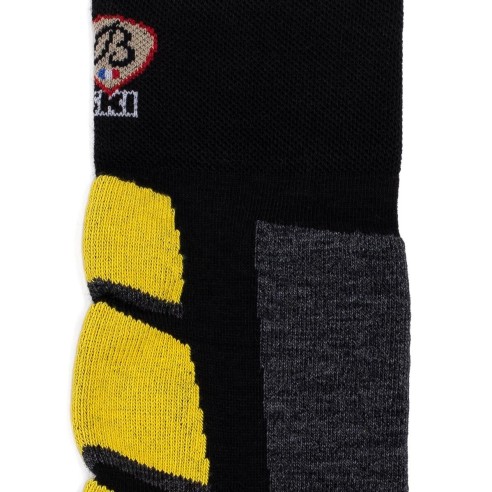 Nos chaussettes de ski coloris noir/jaune - Maison Broussaud