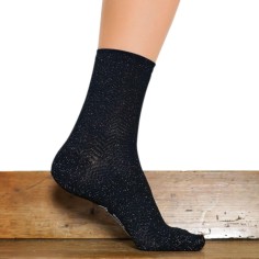 Nos chaussettes femme "Les Chevrons" noir - Maison Broussaud