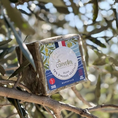 Savon de Marseille Olive – 300g – Cube édition limitée "Terre & Mer" – Cosmos Natural