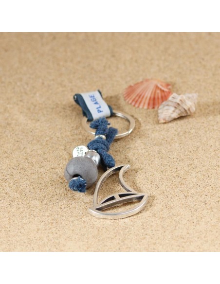 Voilier porte-clefs Retour de Plage