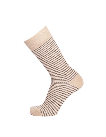 Chaussettes "Les Mailles Fantaisies" couleur beige - Maison Broussaud